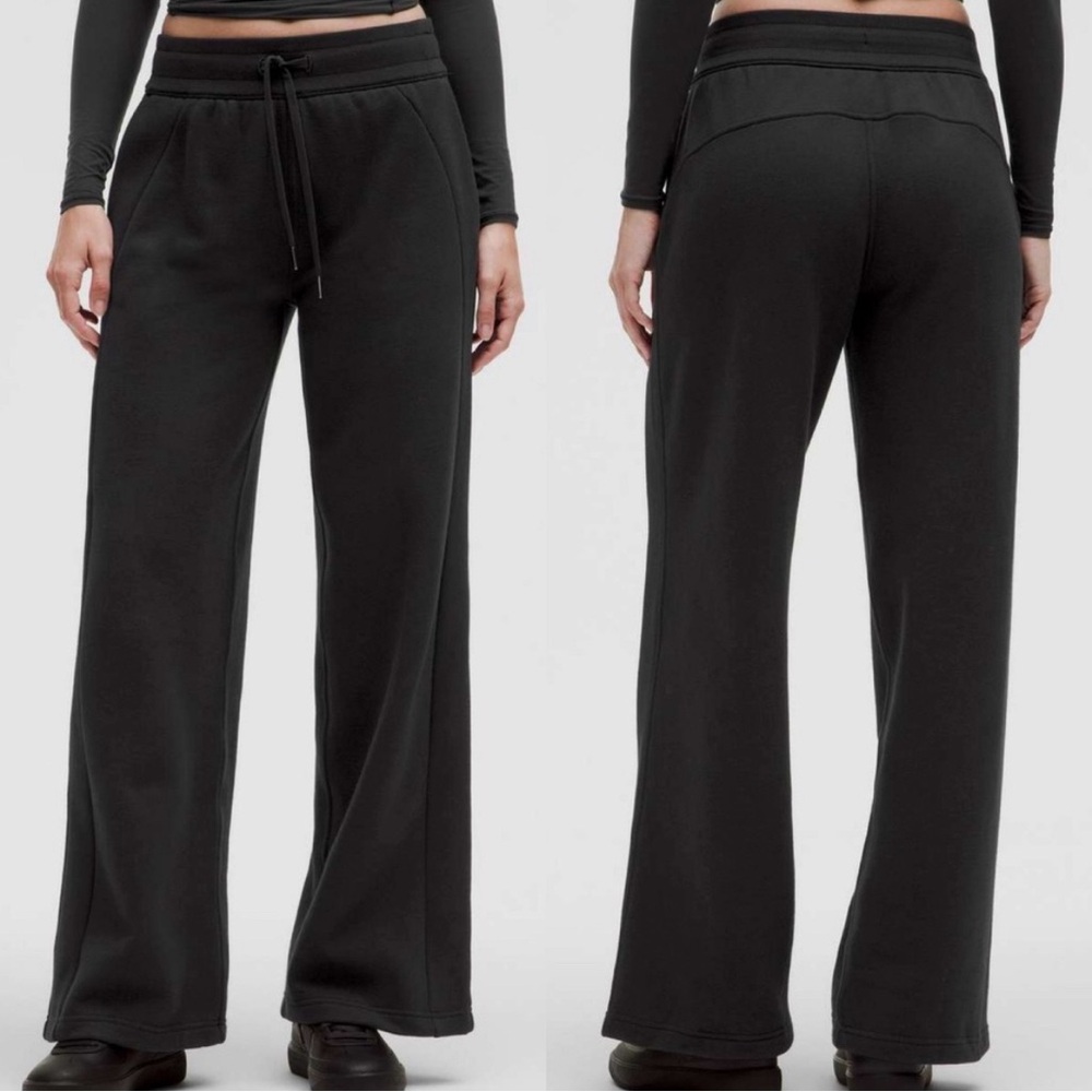 XL scuba fleece Lululemon green forest wide leg boreal